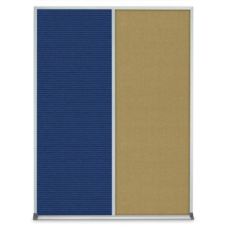 United Visual Products Single Door Radius Plus Corkboard, 36"X UV8002PLUS-BLACK-DBURGU